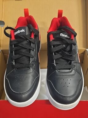 Reebok Kids Black and Red Low-Top Sneakers
